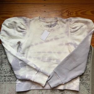 Ulla Johnson Puff-Sleeve Tie-Dye Sweatshirt